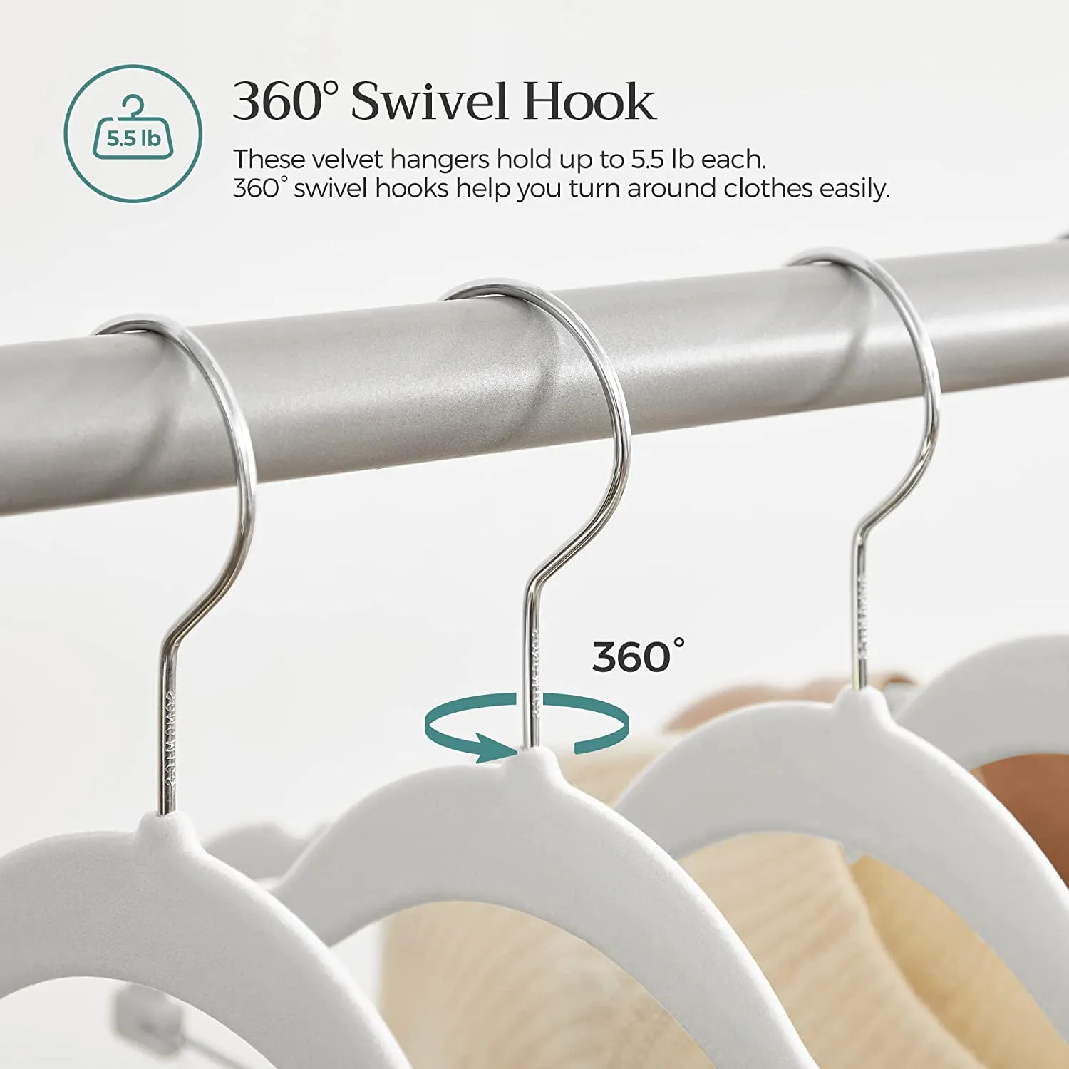 30-Pack Pants Hangers, 16.7-Inch Long Velvet Hangers with Adjustable Clips, Non-Slip, Space-Saving