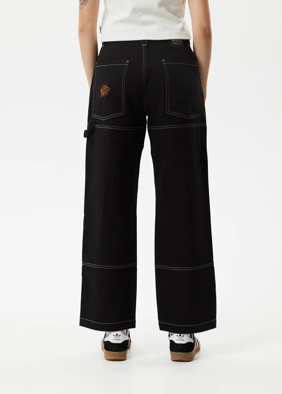 Afends - Moss Carpenter Pants in Washed Black