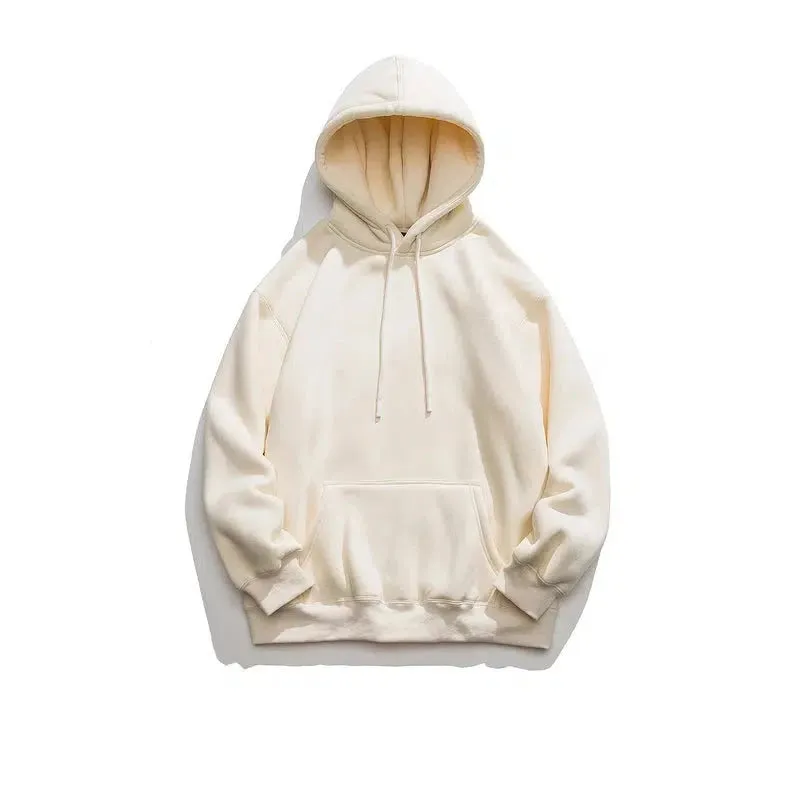 Basic Hooded Plus Velvet Bottoming Sweatshirt