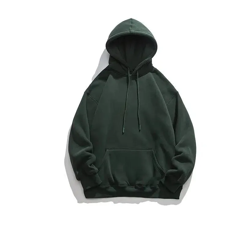 Basic Hooded Plus Velvet Bottoming Sweatshirt