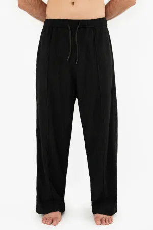 Black Seersucker Trouser Pants