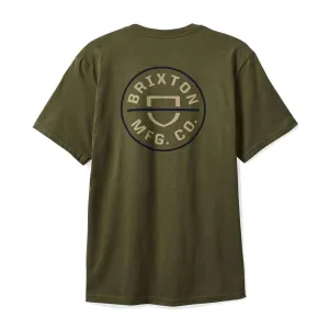 Brixton Crest II S/S Tee - Ivy Green/Sand/Navy