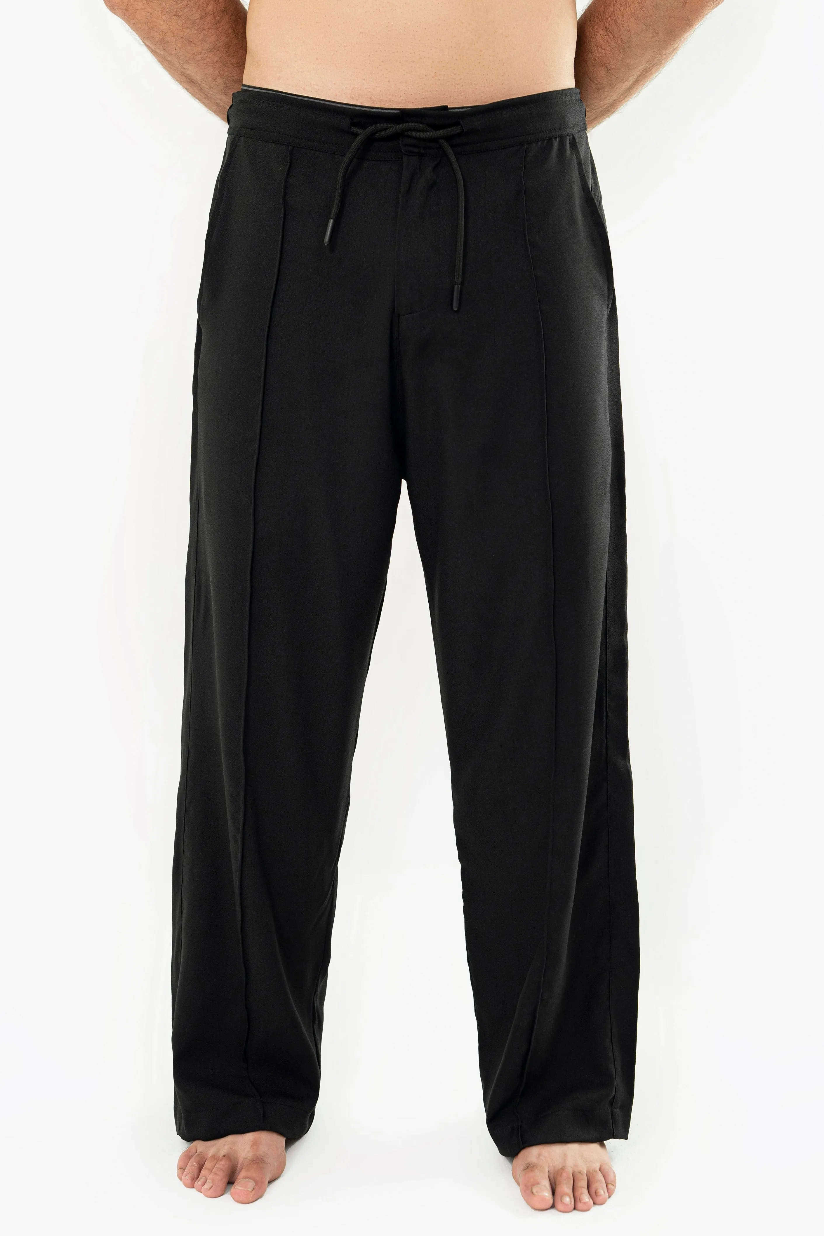 Charcoal Black Pintex Pants