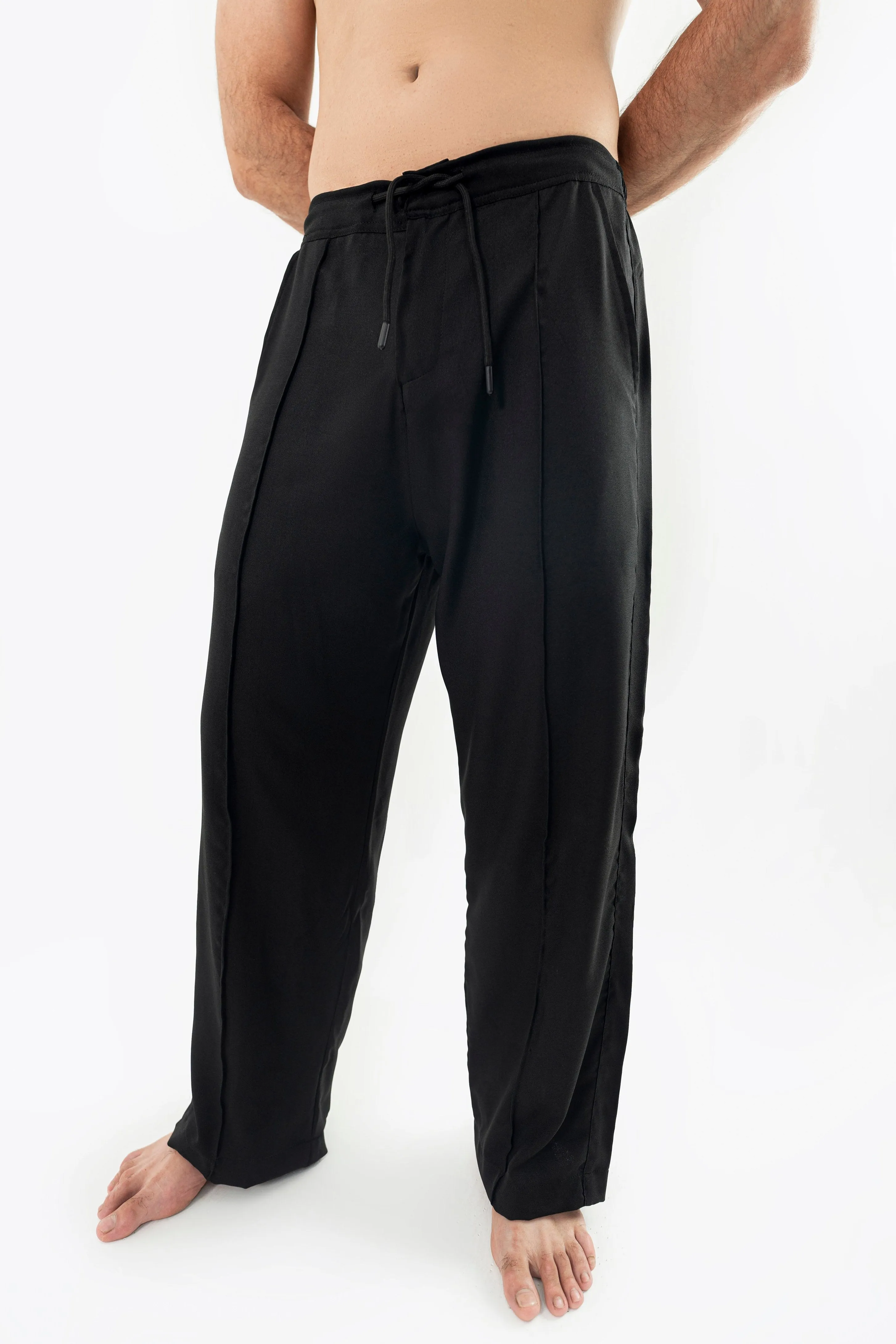 Charcoal Black Pintex Pants