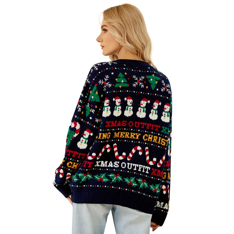 Christmas Sweater Knitted Warm Pullover Sweater