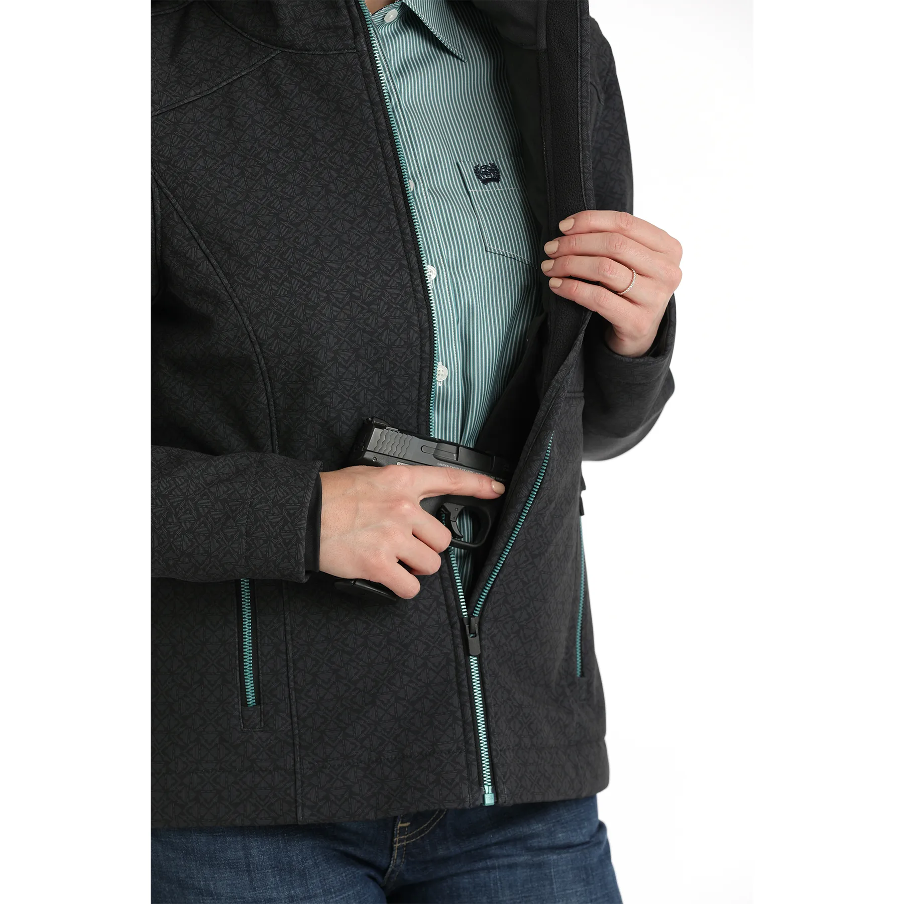 Cinch Ladies Bonded Lightweight Black Concealed Carry Jacket MAJ9856003