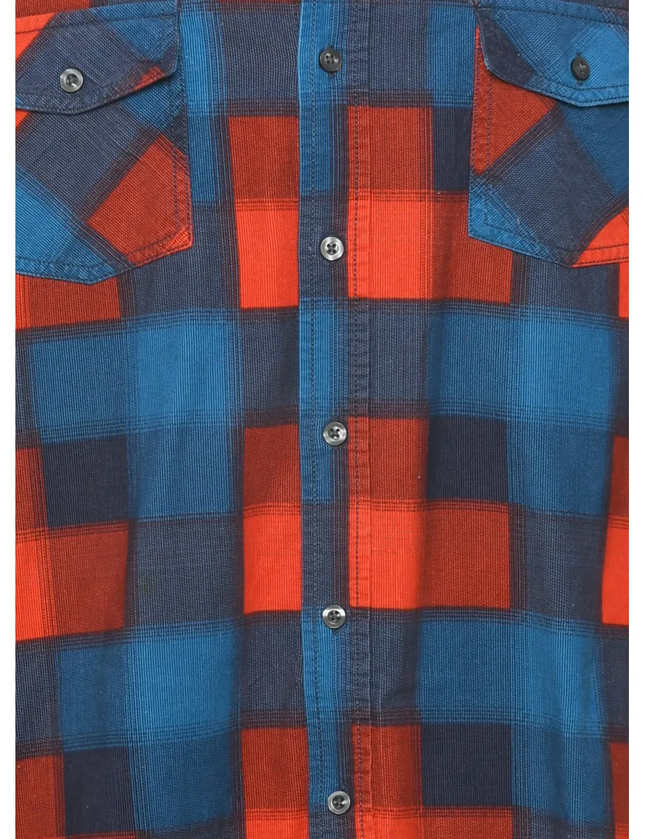 Corduroy Fabric Checked Shirt - XL