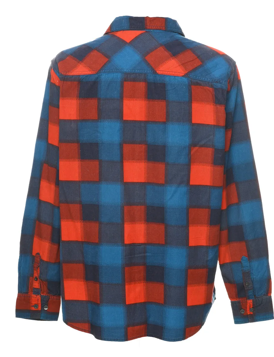 Corduroy Fabric Checked Shirt - XL