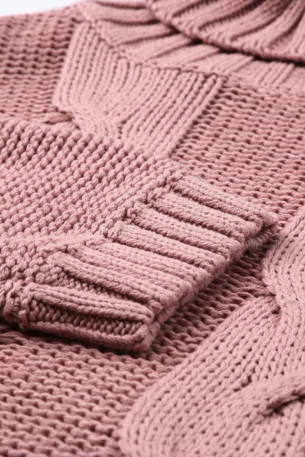 Cuddle Weather Cable Knit Handmade Turtleneck Sweater