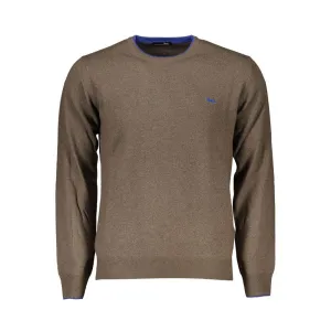 Harmont & Blaine Elegant Crew Neck Contrast Detail Sweater