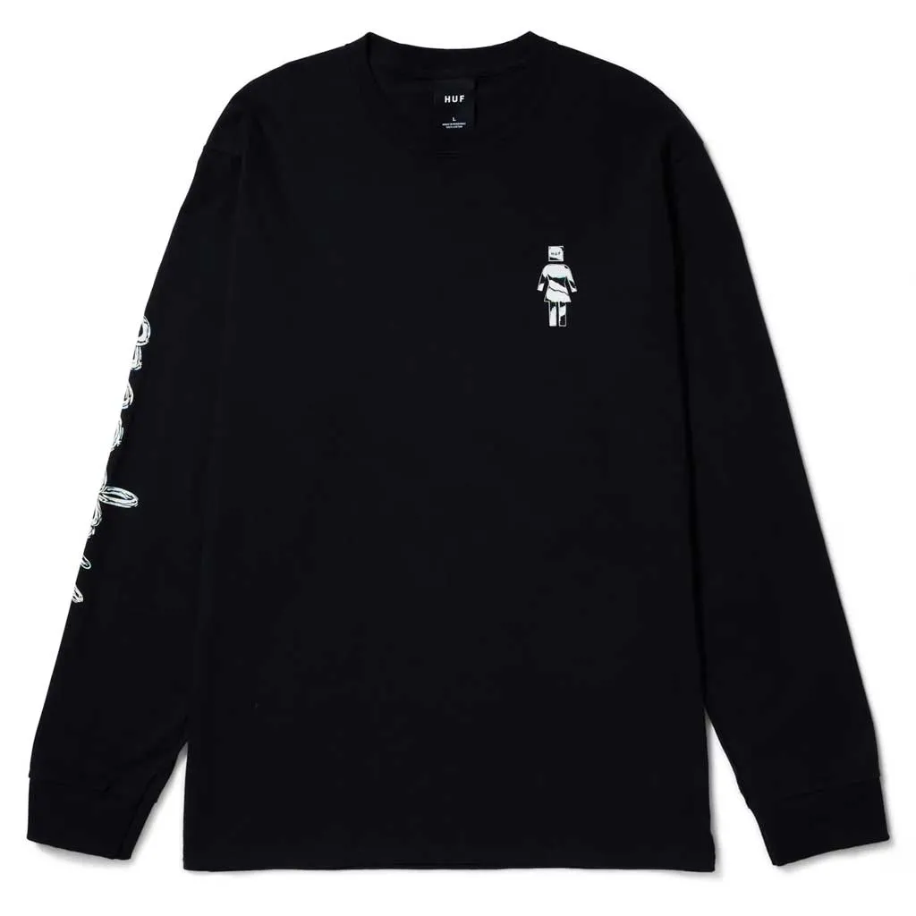 Huf x Crailtap Chrome L/S Tee - Black