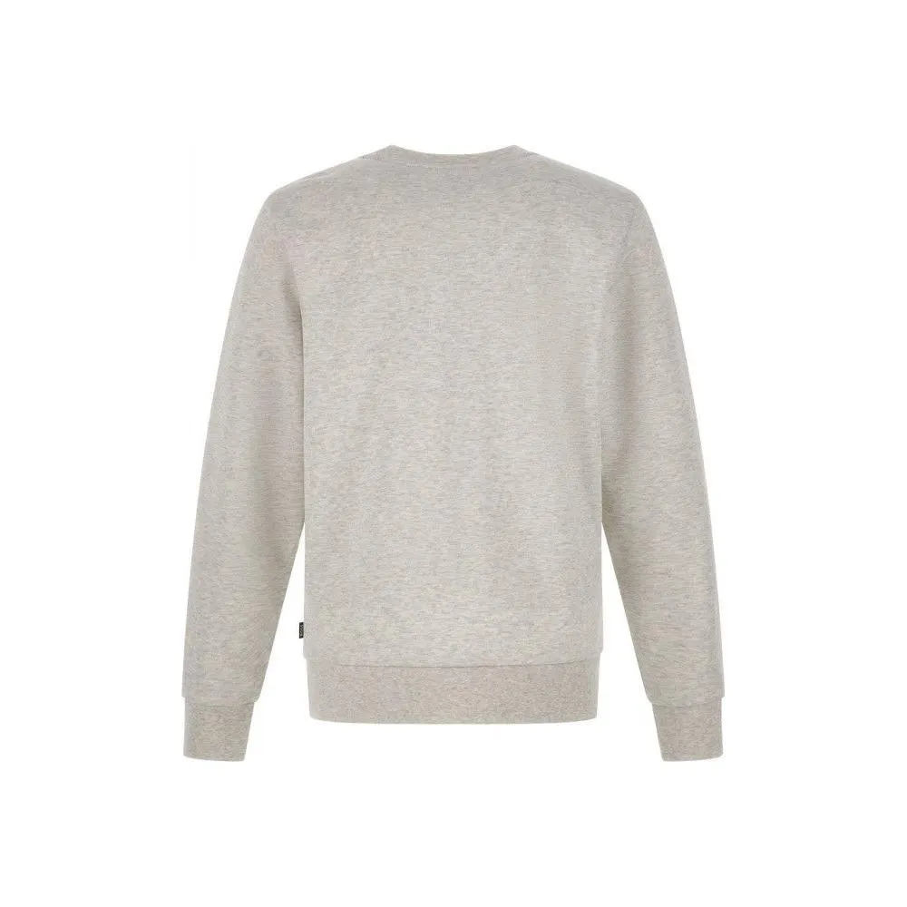 Hugo Boss Elegant Grey Round Neck Cotton Sweatshirt