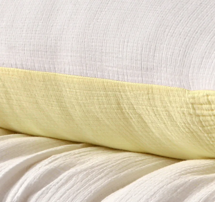 Hugo Reversible Quilt Cover Set Range White and Butter