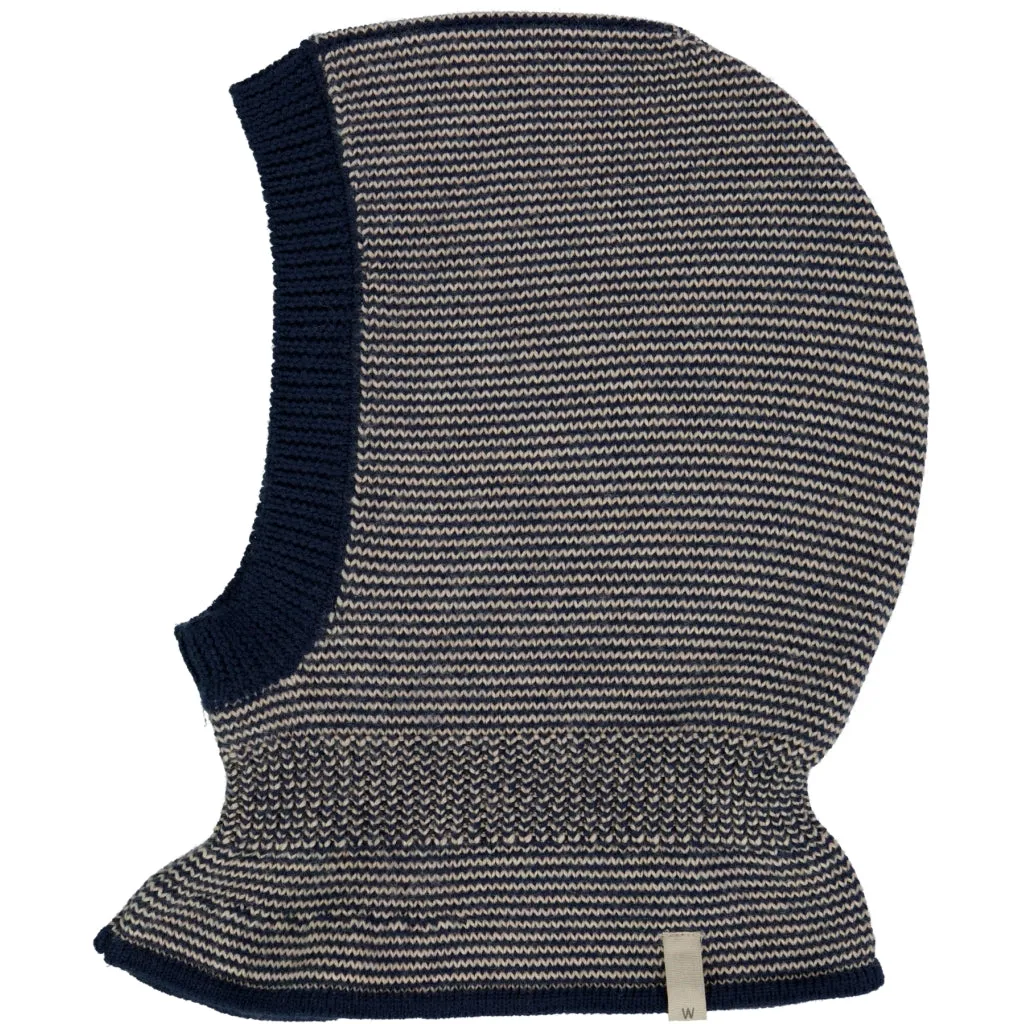 Knitted Balaclava Ello - navy stripe