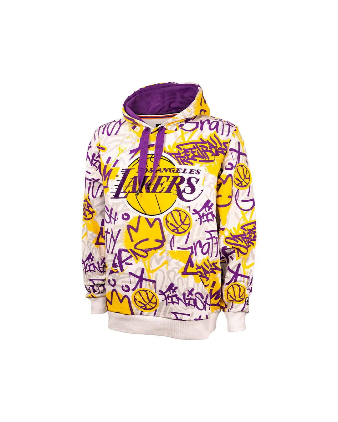 LAKERS GRAFFITI PRINT HOODIE