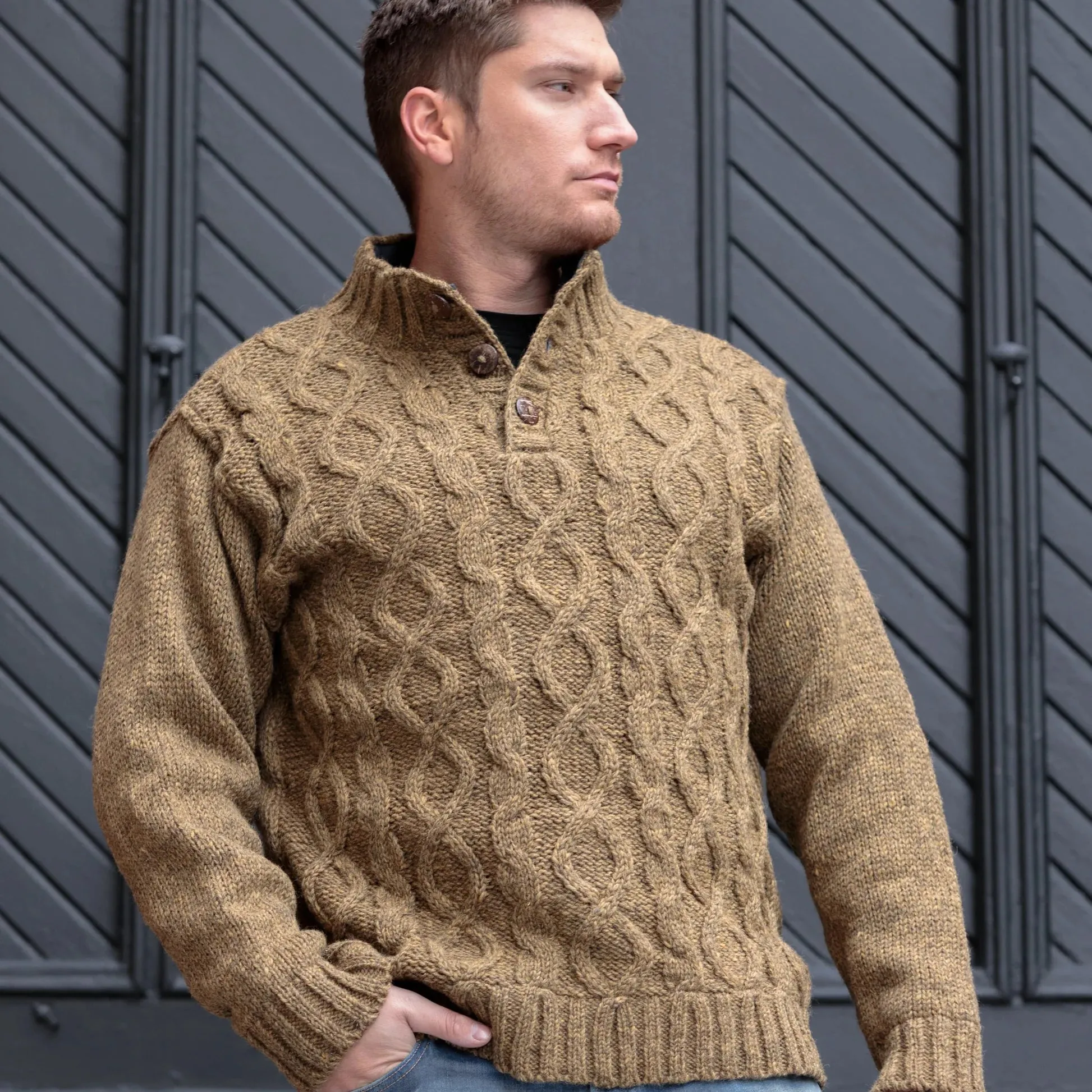 Lost Horizons Men's Connery Wool Sweaters Medium - Handmade in Nepal!