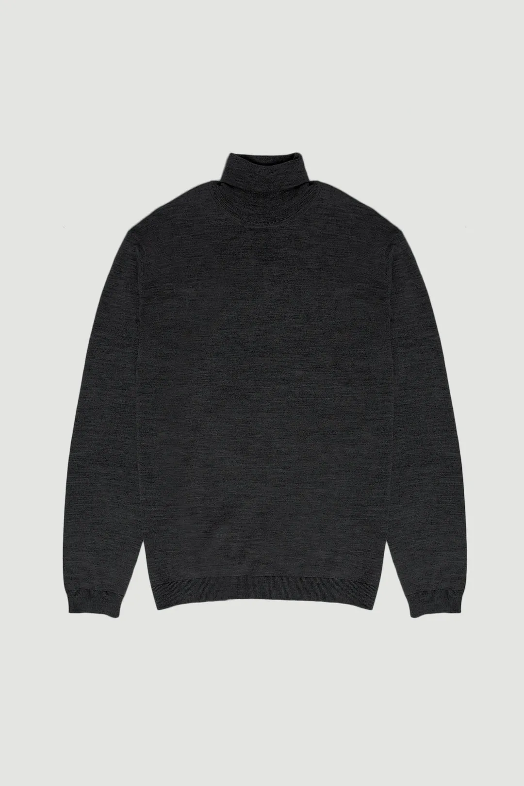 Merino Wool Sport Turtleneck - Charcoal