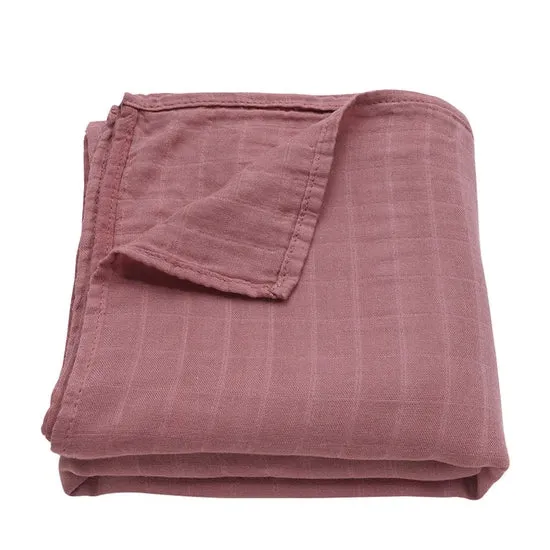 Muslin Swaddle Blanket | Mauve