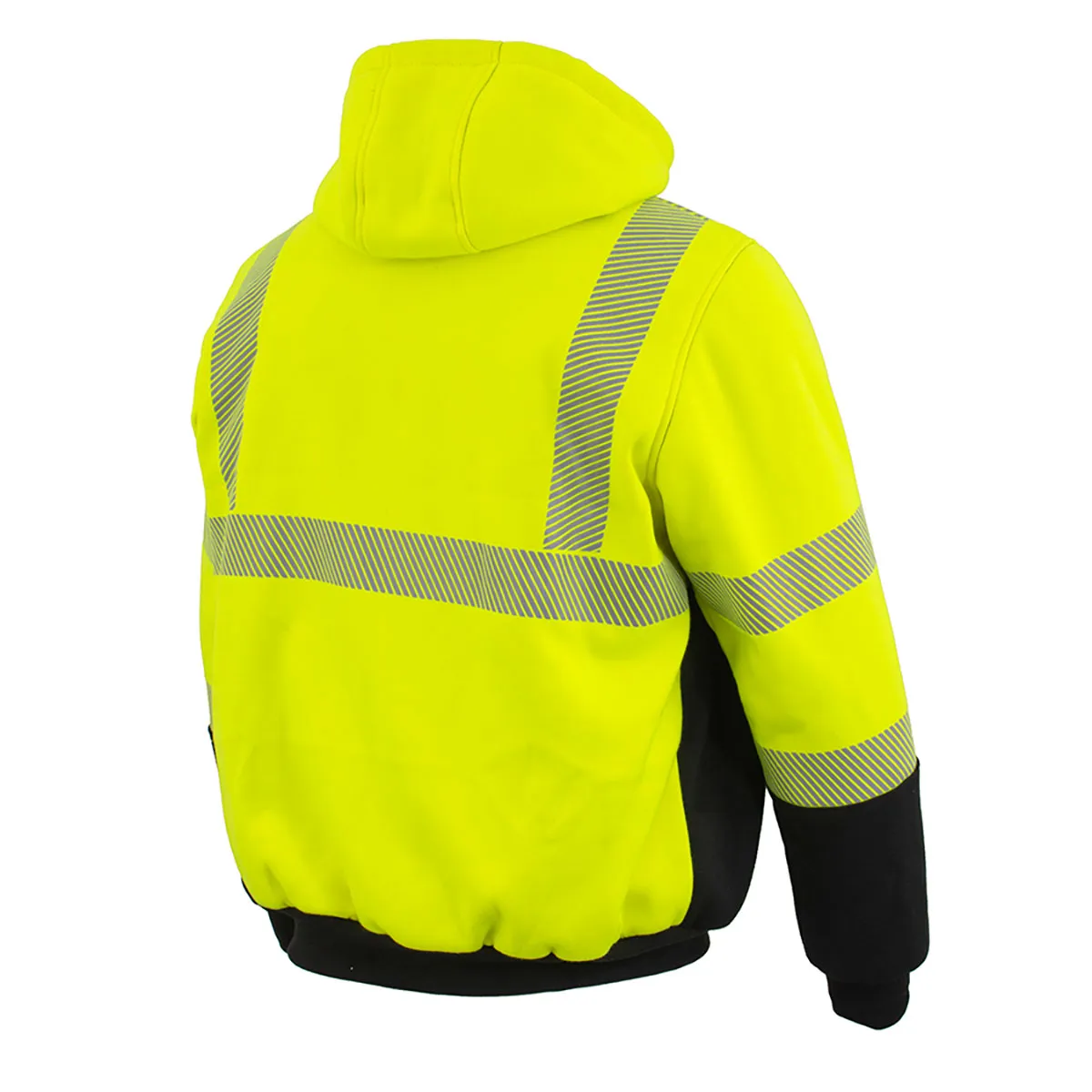 Nexgen Heat MPM1773SET Men's Heated High Visibility Work Hoodie, Neon