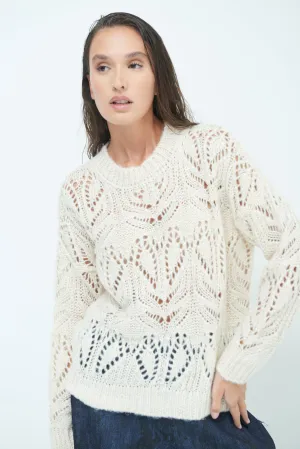 Open-knit textured sweater wholesale