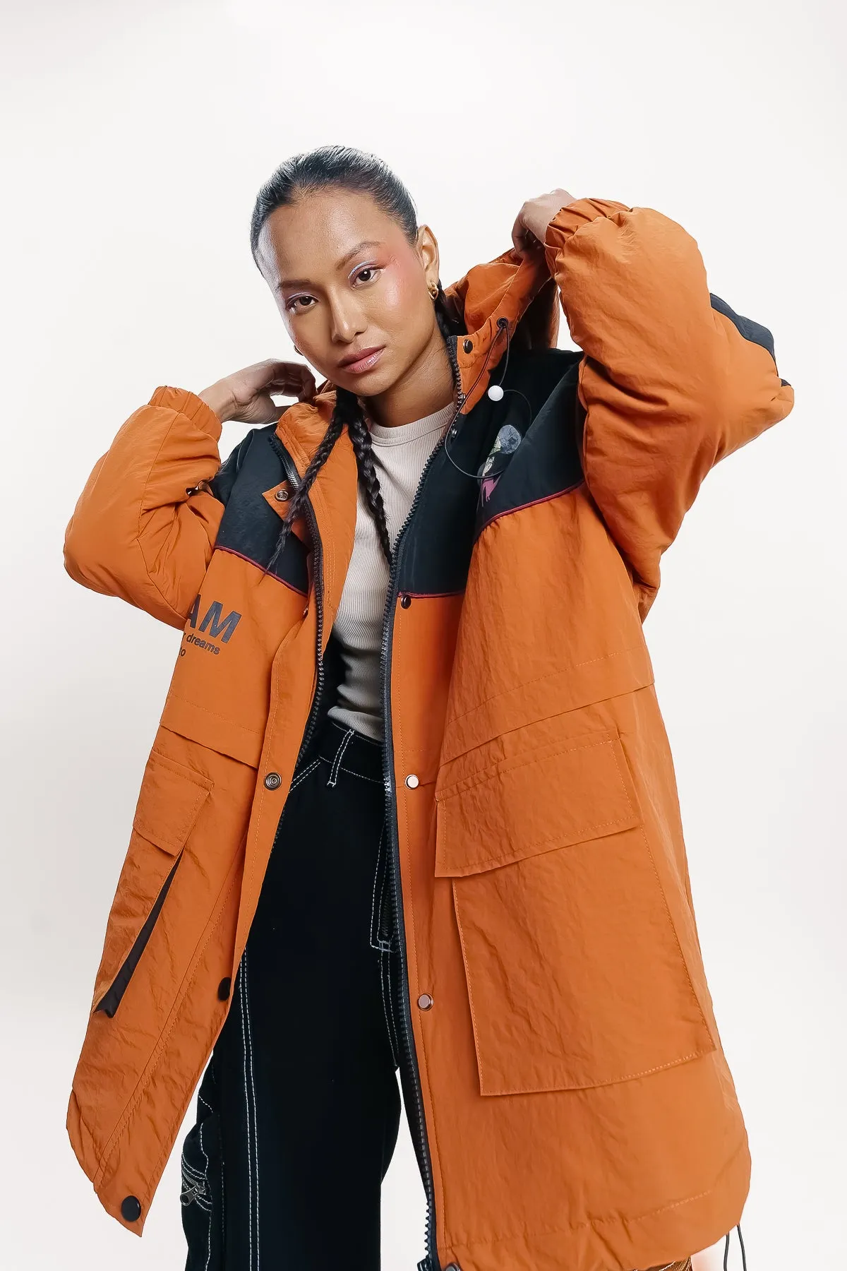 Orange Puffer Jacket