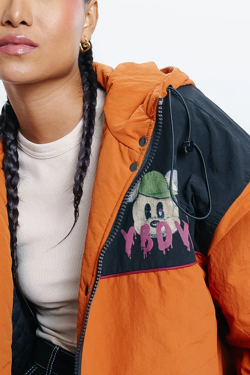 Orange Puffer Jacket