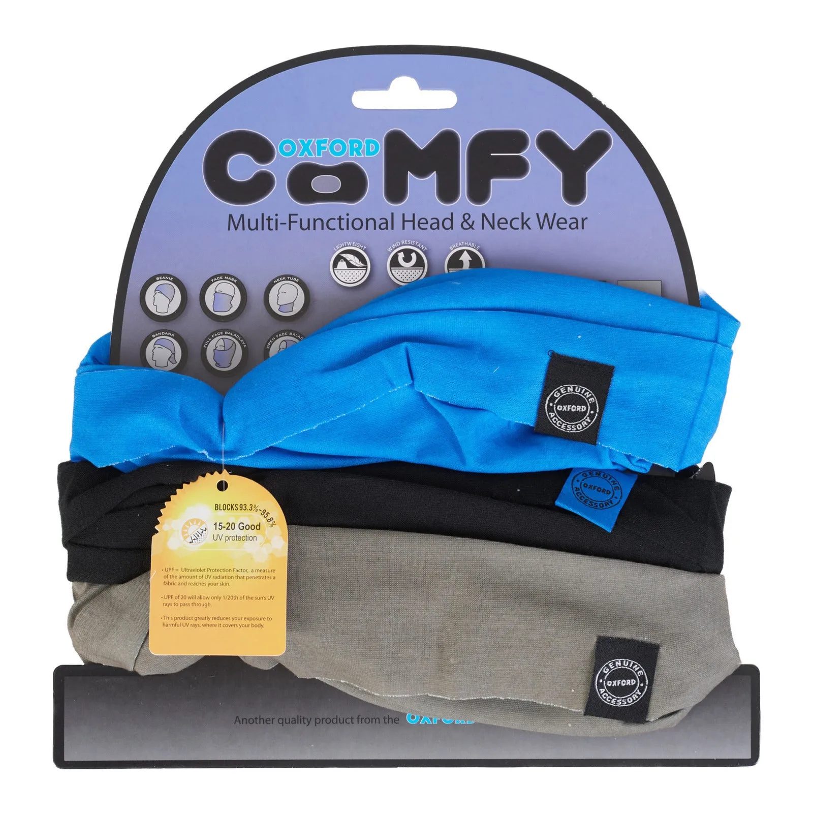 Oxford Comfy - Blue, Black & Grey (3 Pack)