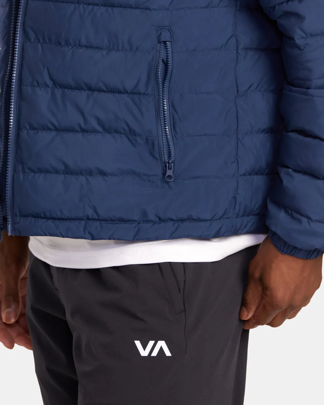 Packable Puffa Jacket - Army Blue