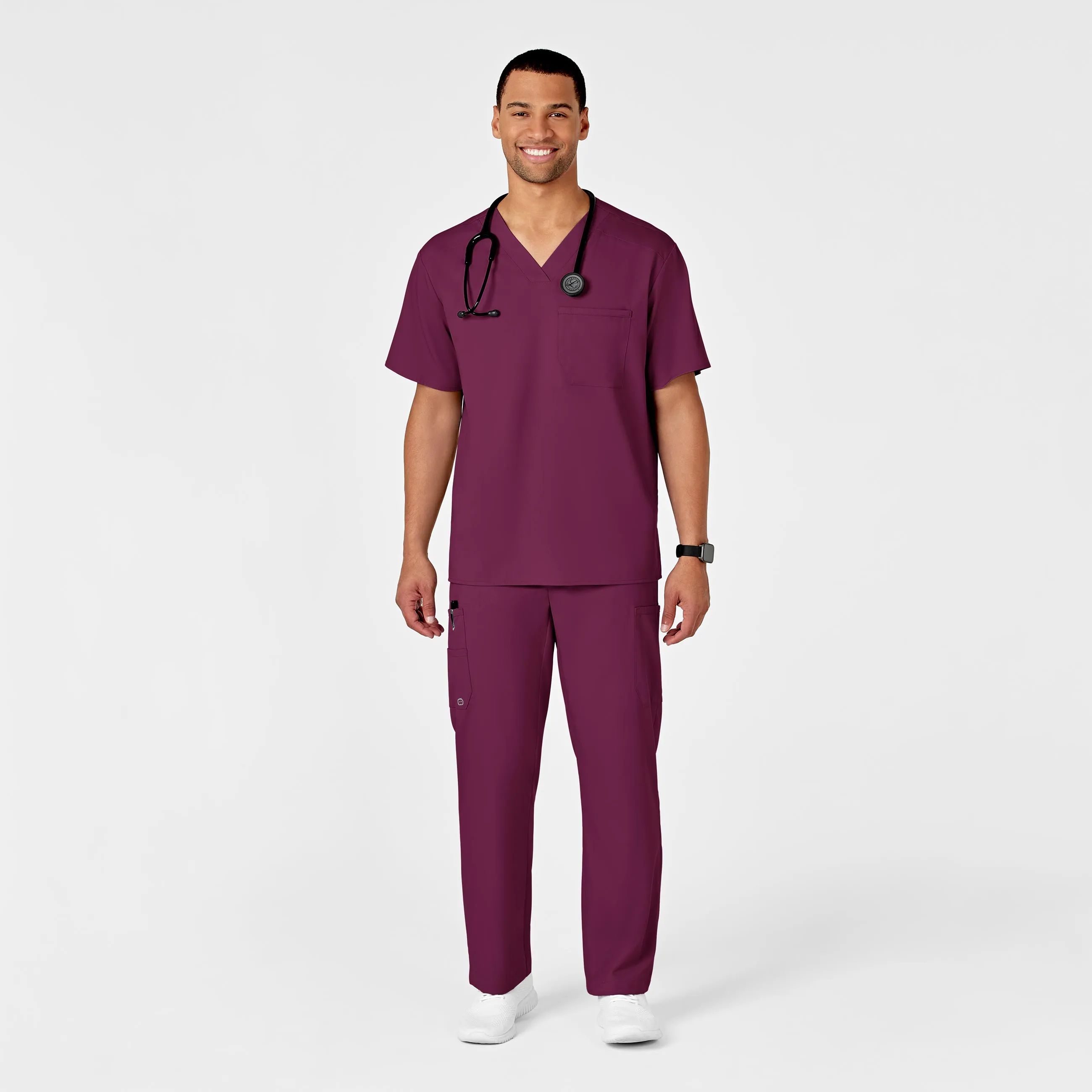 PRO Men's Cargo Scrub Pant - Wine