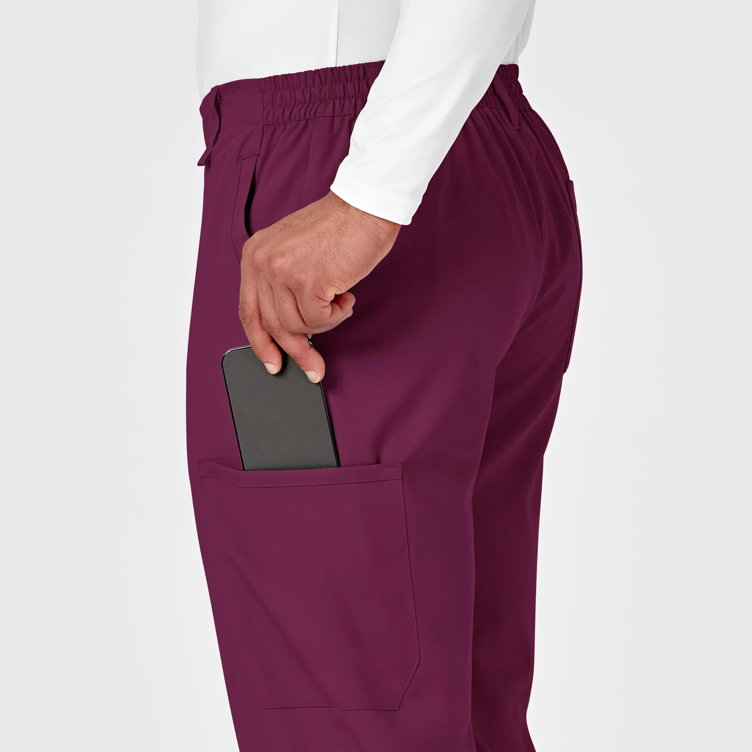 PRO Men's Cargo Scrub Pant - Wine