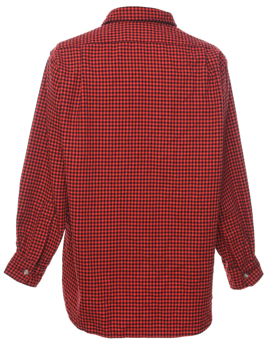 Red & Black Classic Checked Shirt - L