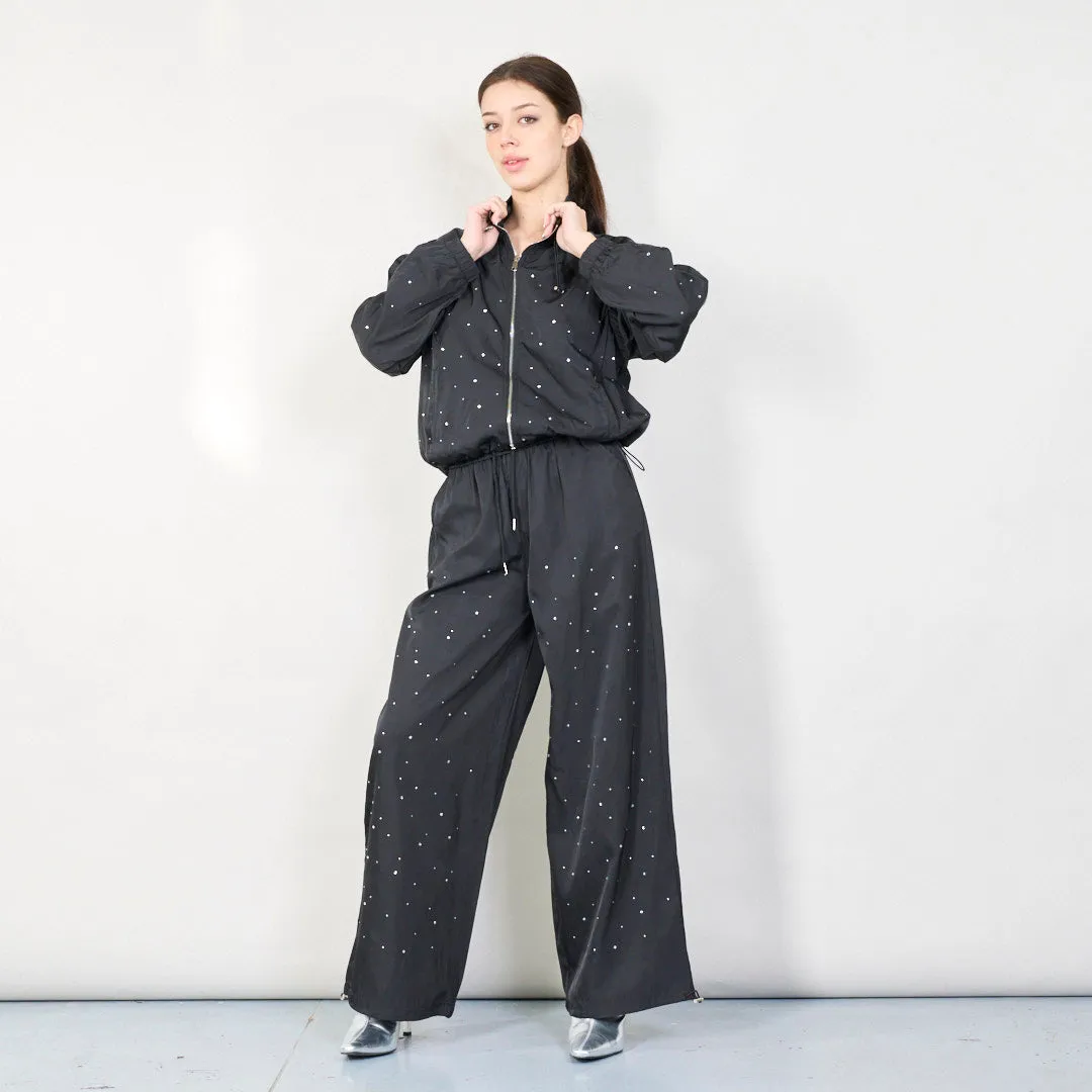 Relaxed-fit satin tracksuit set wholesale