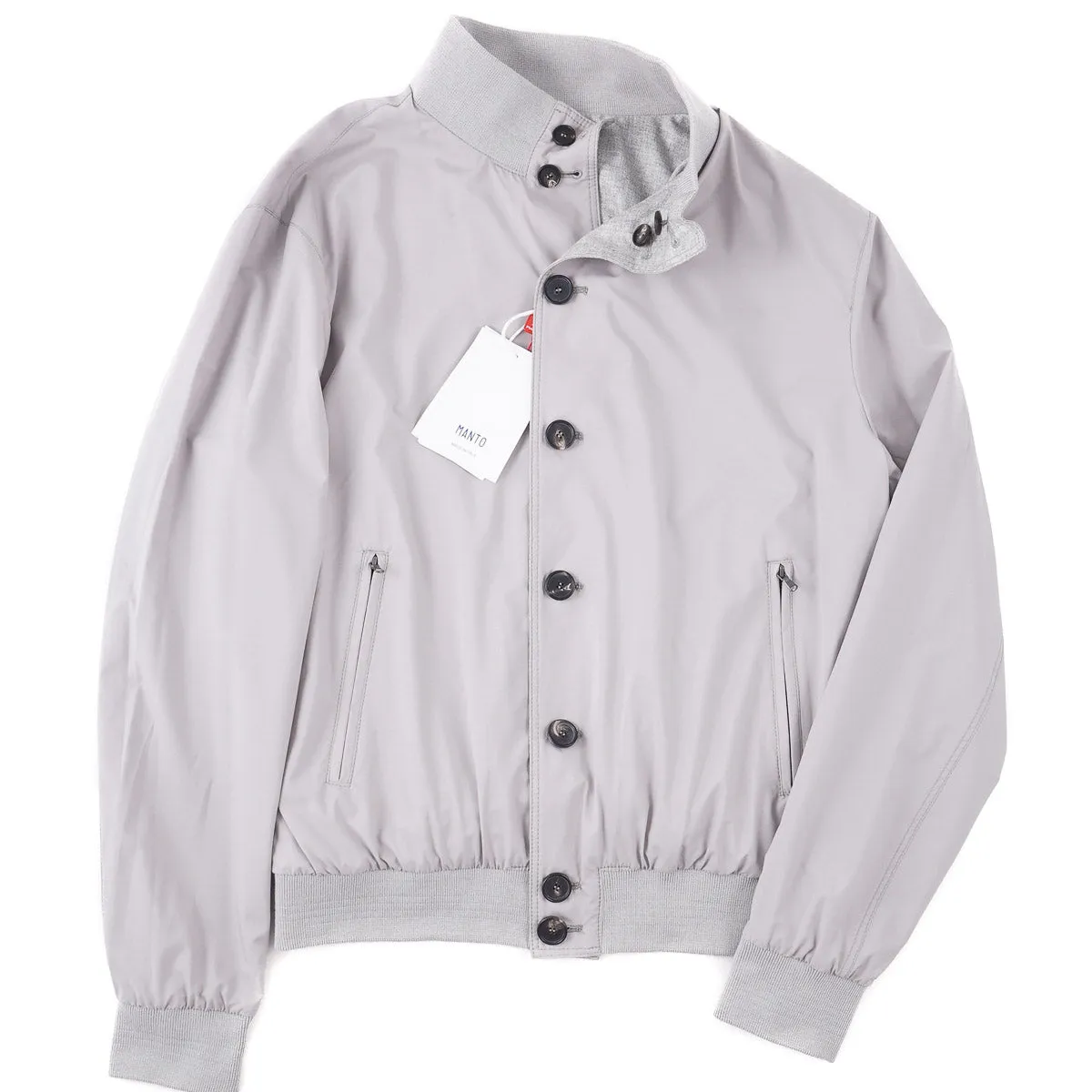 Reversible Cashmere-Silk Bomber Jacket