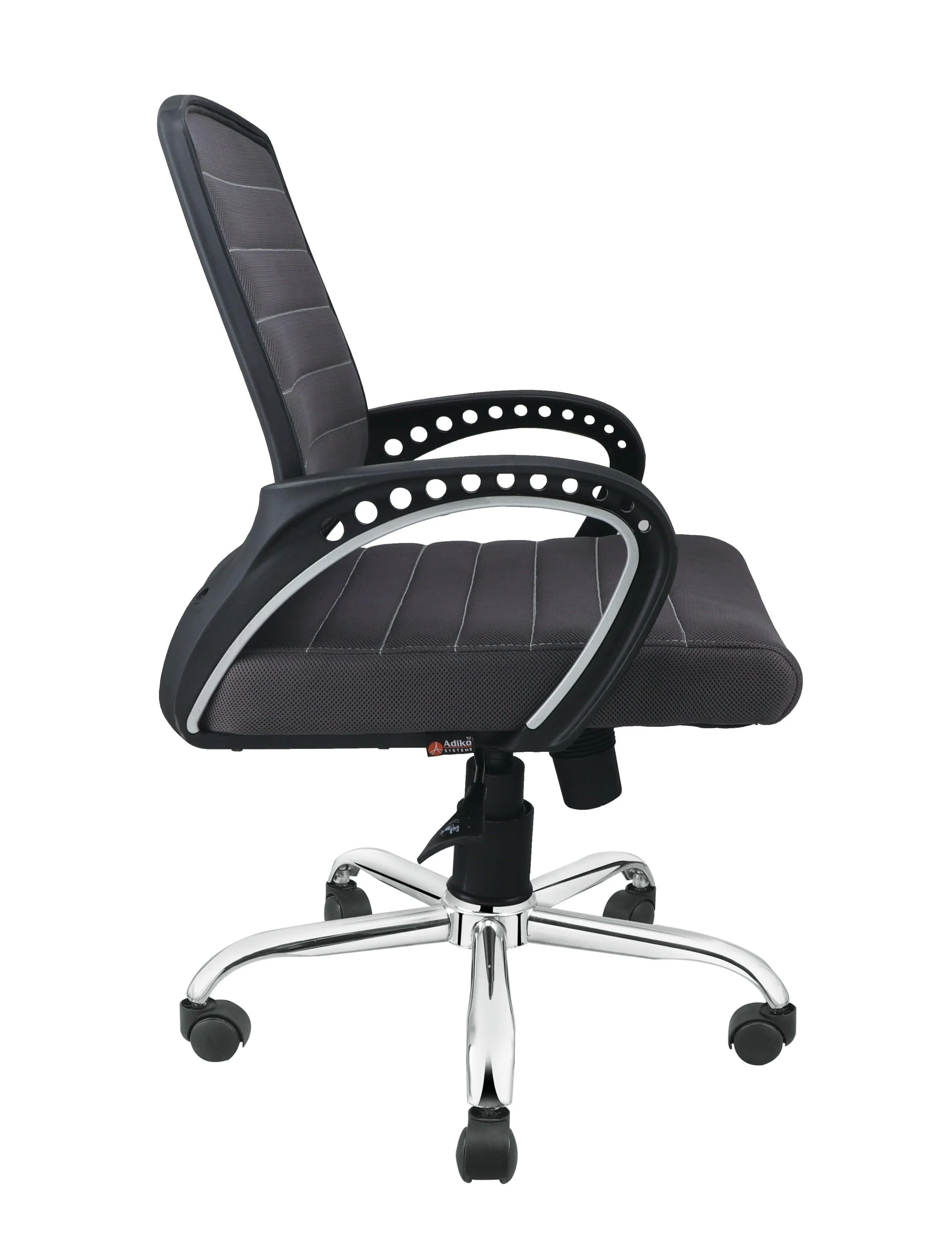 Smart Ergonomic Chair With Breathable Grey Mesh Fabric