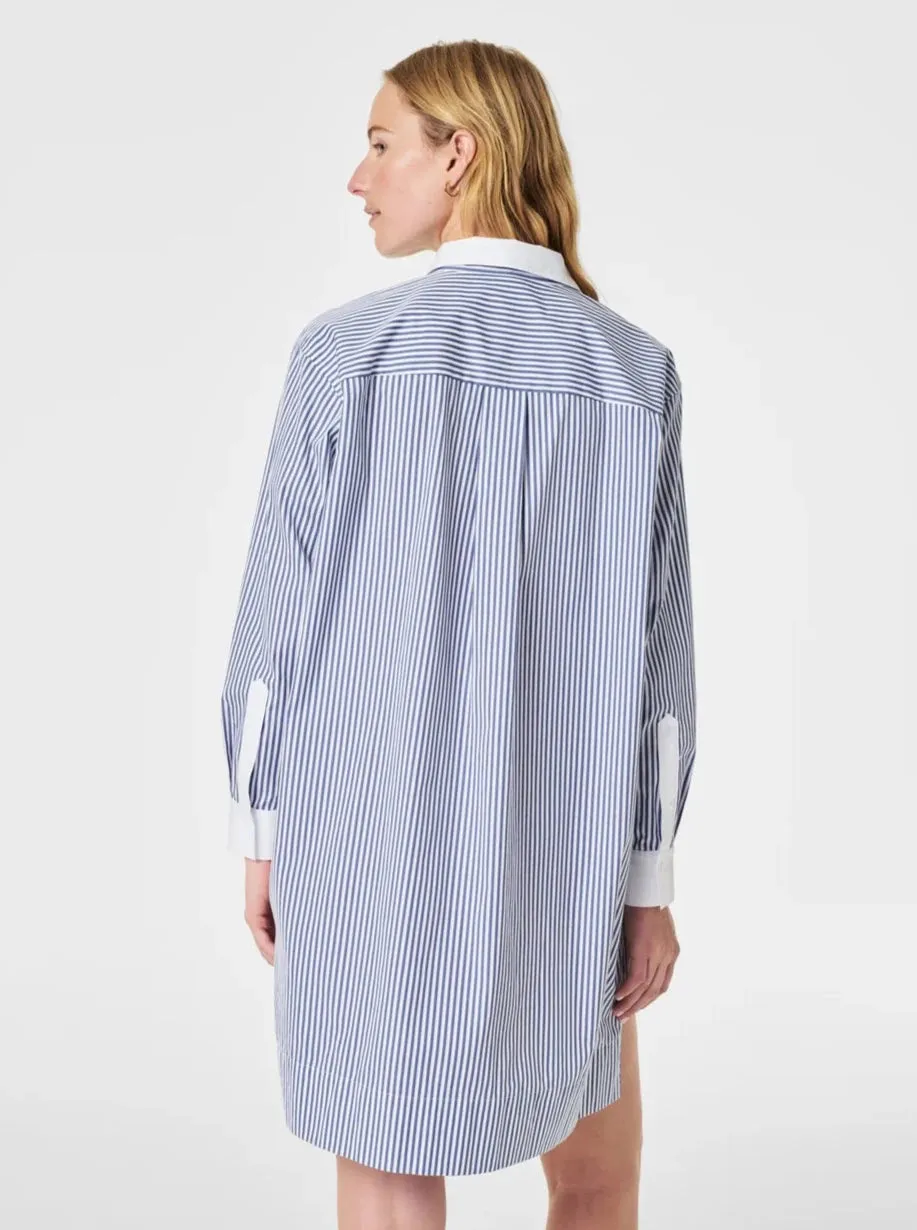 The Best Poplin Stripe Shirt - Postal Blue