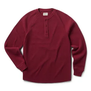 The Heavy Bag Waffle Henley | Burgundy