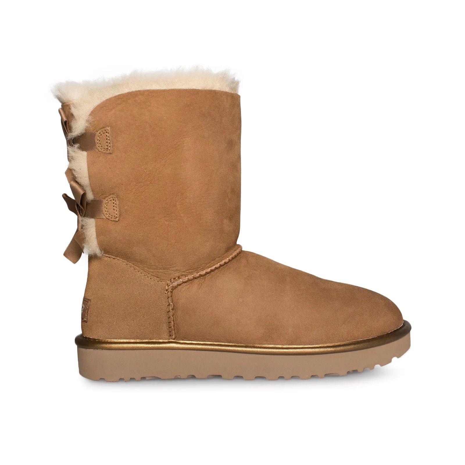 UGG Bailey Bow II Metallic Chestnut Boots - Women's