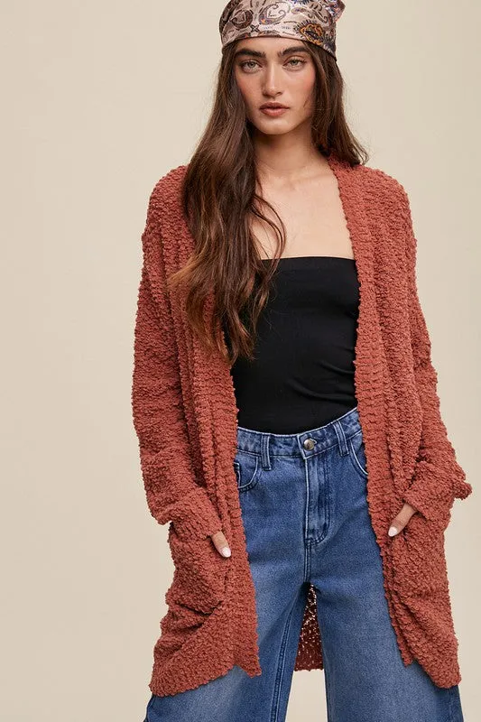 Veronica Popcorn Open Knit Cardigan