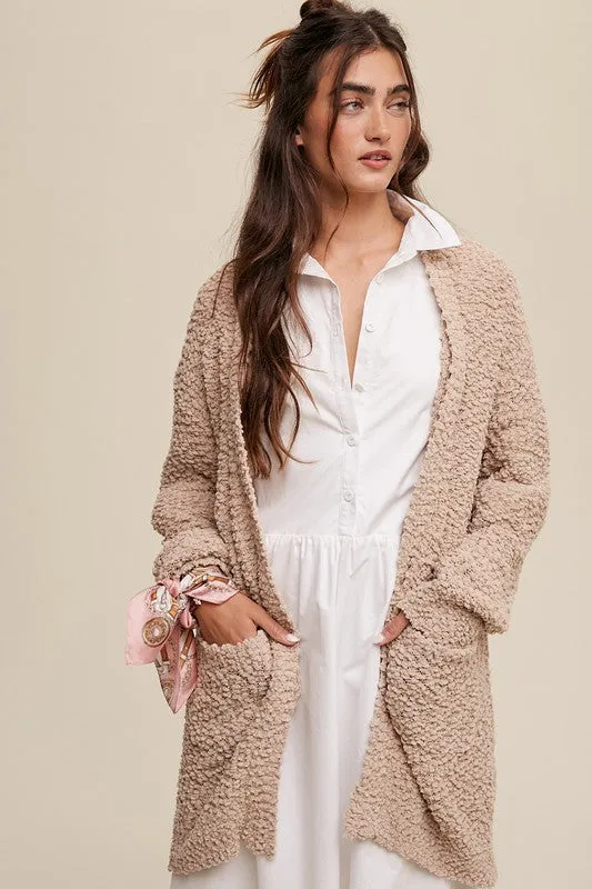 Veronica Popcorn Open Knit Cardigan