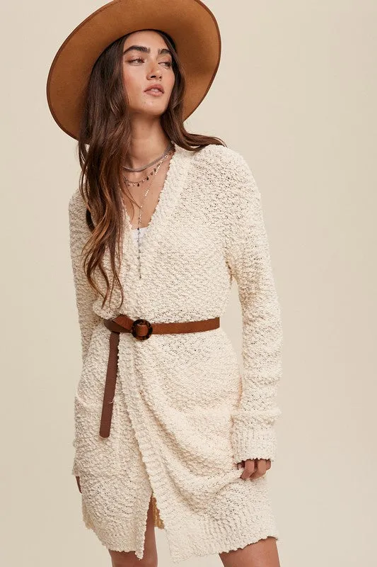 Veronica Popcorn Open Knit Cardigan