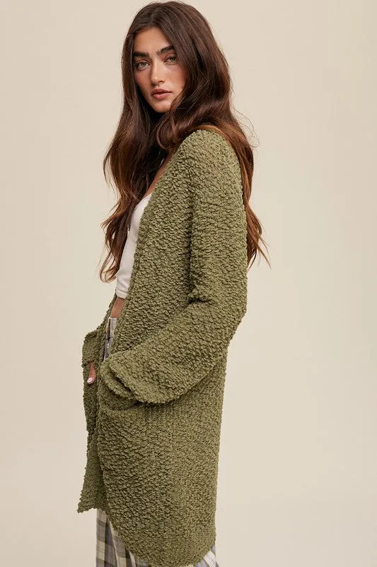 Veronica Popcorn Open Knit Cardigan