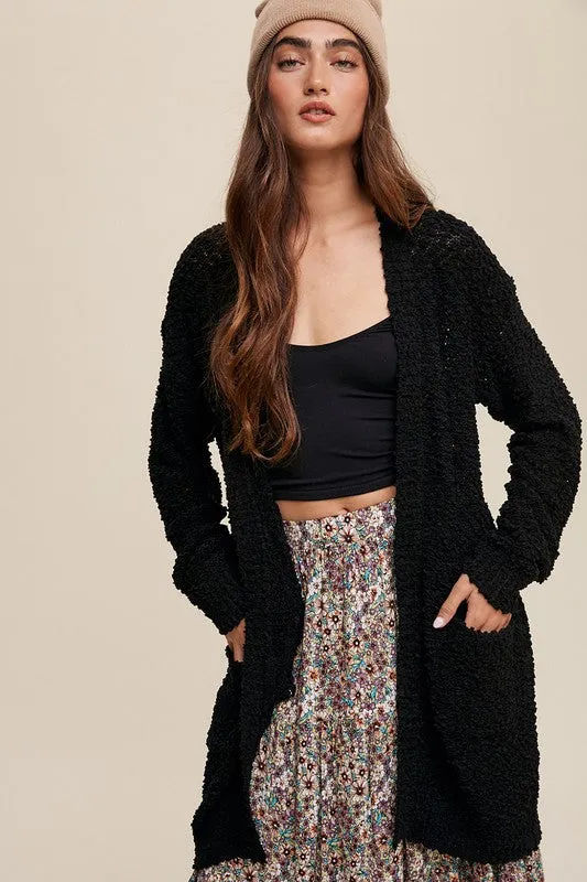 Veronica Popcorn Open Knit Cardigan