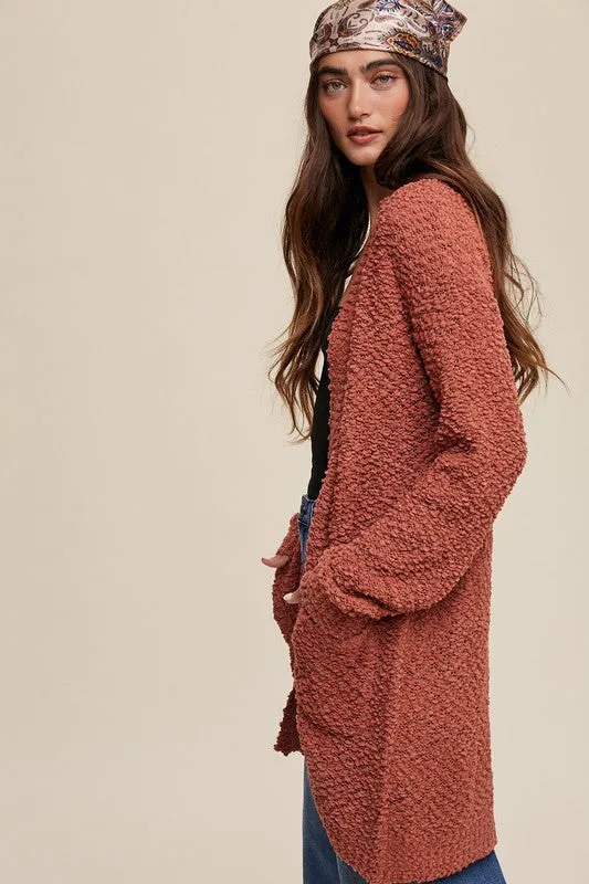 Veronica Popcorn Open Knit Cardigan