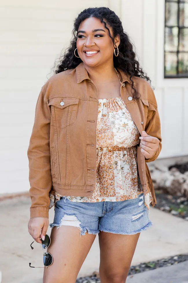 Wild Wild West Brown Fringe Detail Denim Jacket FINAL SALE