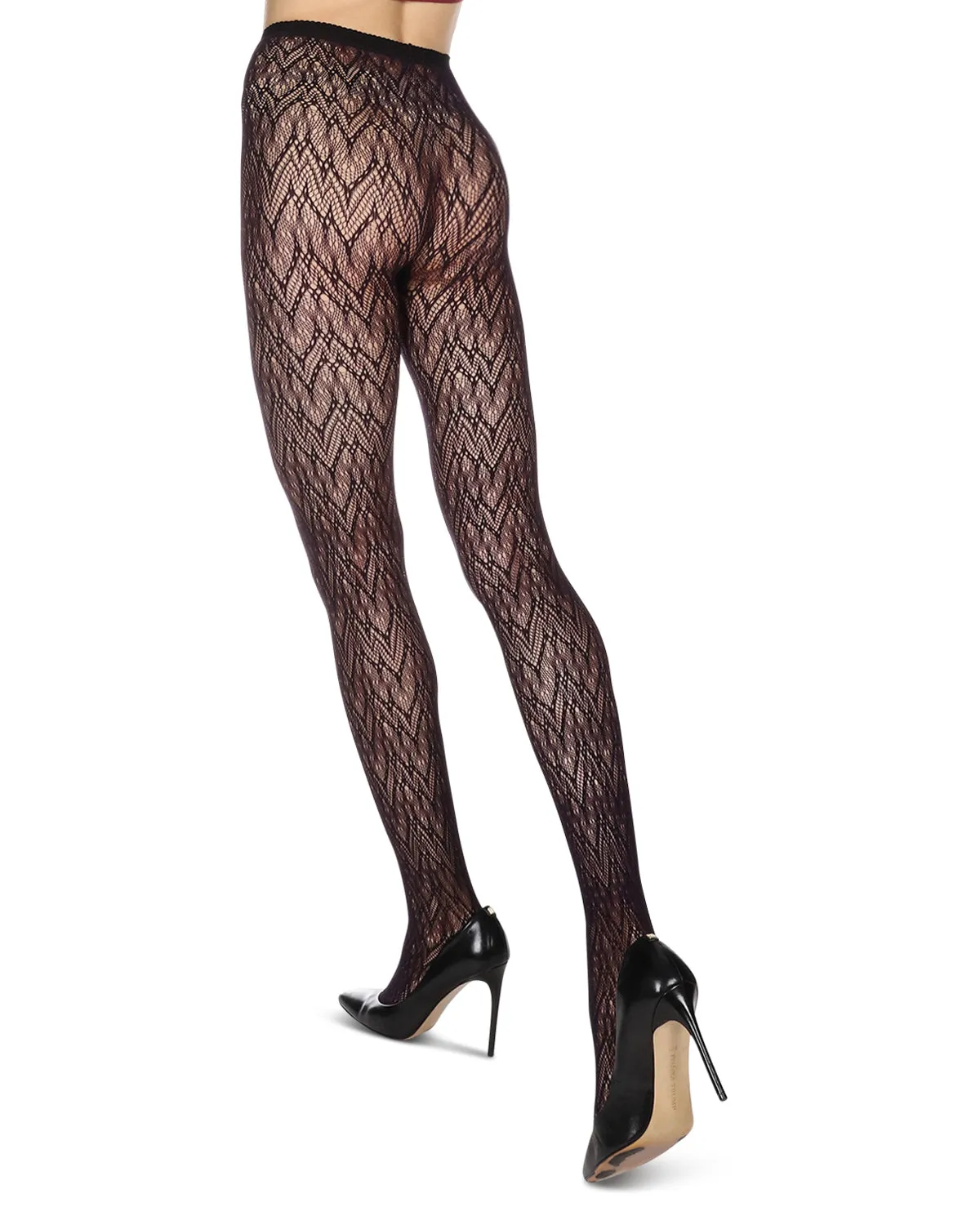 Women's Glacier Two Toned Nylon Net Tights